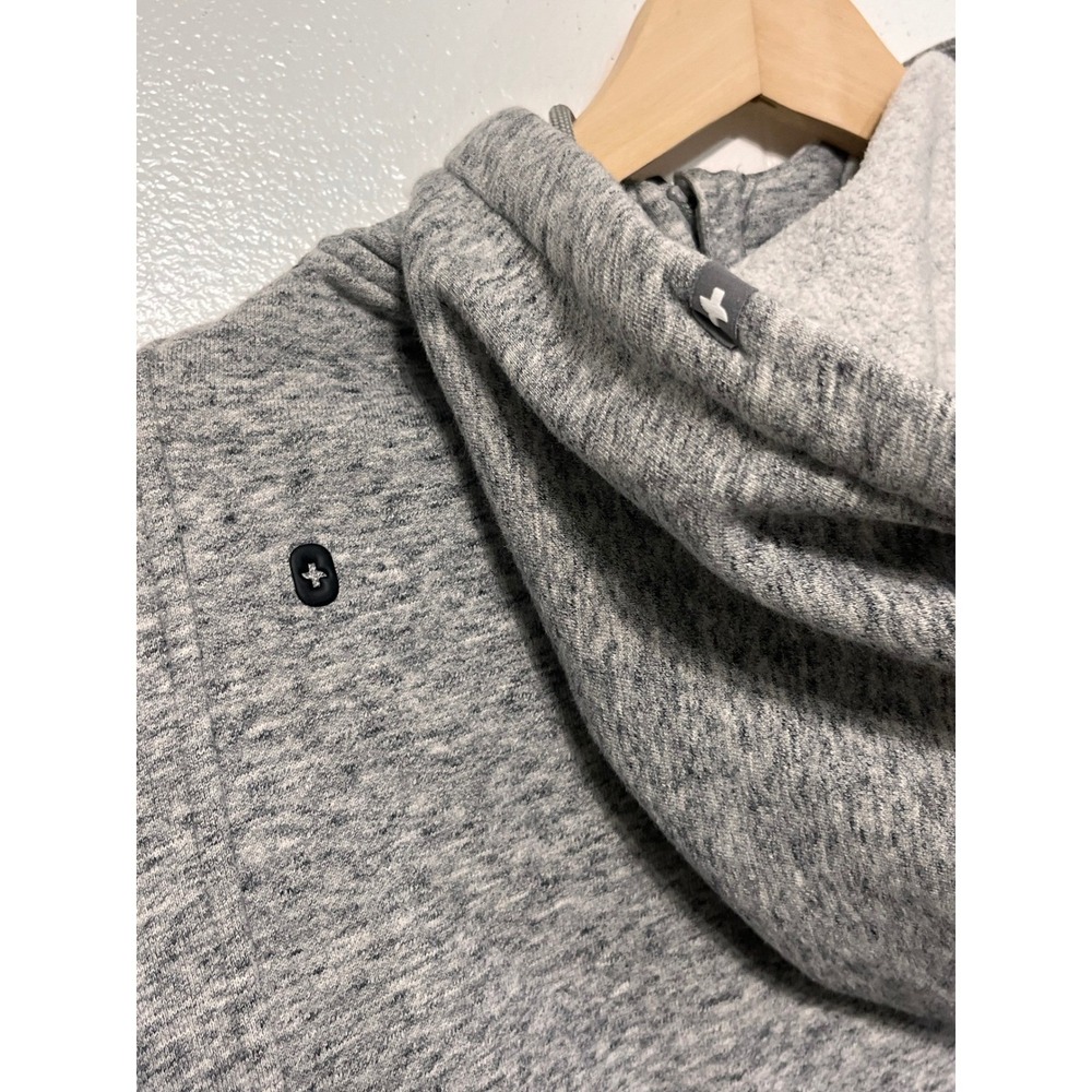 FIGS Grey Heathered Full Zip Hoodie Sweatshirt Scrubs Activewear‎ XS - Picture 4 of 6